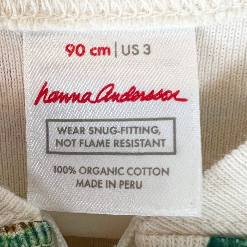 Hanna Andersson Christmas pajamas one piece Sz 3 - Picture 2 of 8